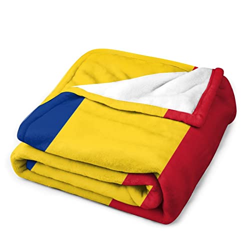 Couverture drapeau de la Roumanie en flanelle douce pour canapé et lit de 76x101 cm - 4
