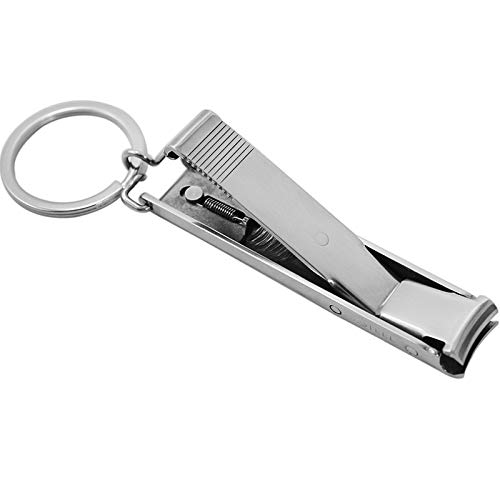 Nagelknipser, Nagelschere for Erwachsene, Edelstahl, Silberne Nagelschere, 90 x 12 mm, zusammenklappbarer Nagelknipser aus Edelstahl