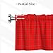 Tpzaencl Clan Burnett Tartan Curtains 54x18 Inch -Window Treatment for Kitchen Living Room Bedroom, Easy Install Rod Pocket Design​