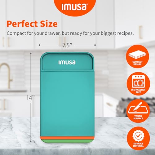 Image of IMUSA Cutting Board Set, 4-Piece 14 inchx7.5 inch, Removable Tray