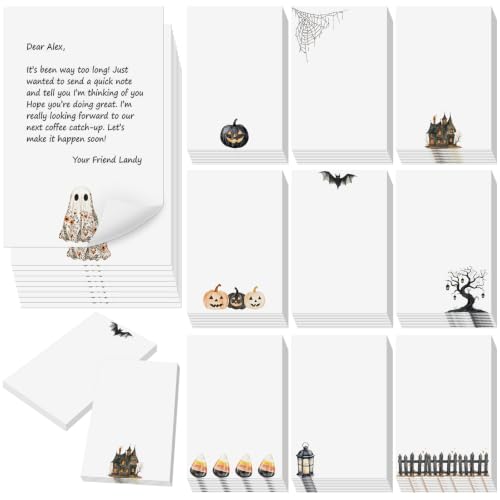 Image of Spiareal 100 Pcs Blank Note Cards Index Card, Black, 4 x 6 in, Halloween