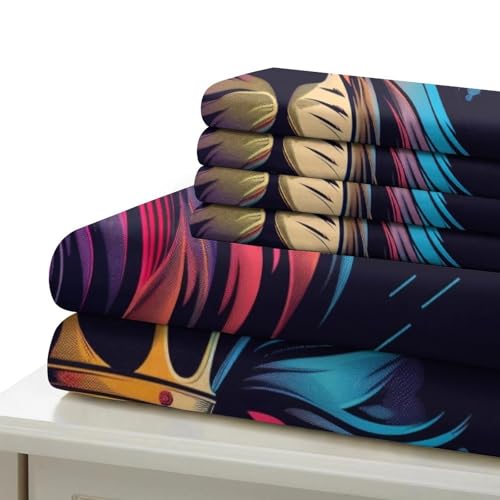 Housse de couette 260x220 lion en microfibre zippée ultra douce - 6