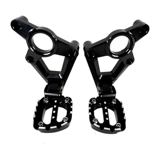 オートバイフロアボード ステップボ-ド に適合 ホンダ XADV750 X-ADV 750 オートバイ用 改造リアペダルブラケット フットレストアセンブリ 滑り止めフットボード ペダル ペグ ハイウェイペグ ダートバイクペグ(All Black)