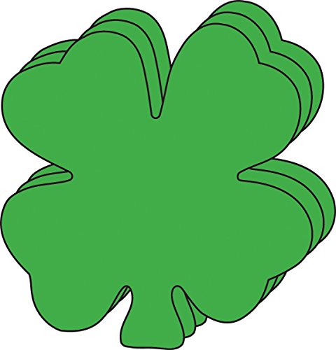 Four Leaf Clover Small Single Color Creative Cut-Outs -Kids’ Irish Crafts and St. Patrick's Day School Craft Projects, St. Patty’s Day Craft.