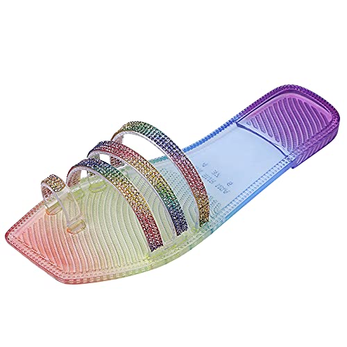 LVJIAN Women's Flat Sandals sandals for women dressy summer wedge sandals for women sandals for women wide width Non-Slip Thong Sandals