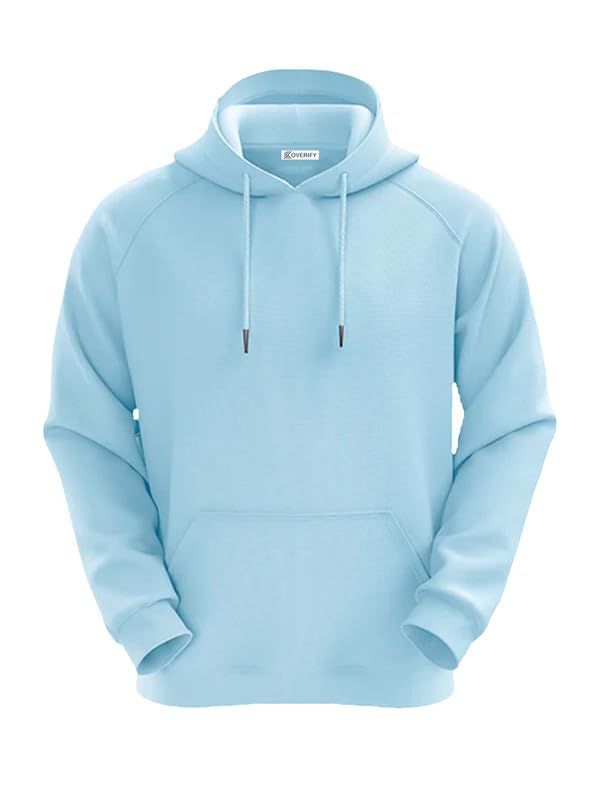 Winter wear Relaxed Fit Plain Cotton Blend Full Sleeves Hoodie for Men-image-28