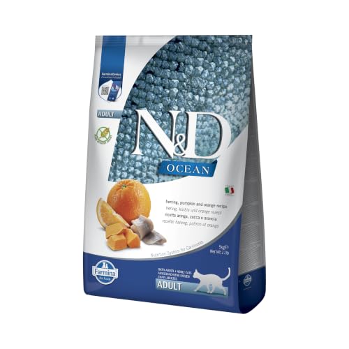 N&D OCEAN CAT HERRING, PUMPKIN AND ORANGE ADULT 5KG
