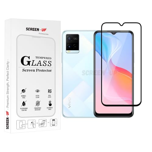 Image of ScreenUp Tempered Glass For vivo Y21e - Ultra Clear, 9H Scratch Resistant, Full Coverage, Easy Install Screen Protector