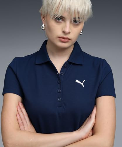 Image of Puma Women's Polo T-Shirt | Cotton Regular Fit Short Sleeve Polo with Ribbed Collar & Button Placket | Classic Everyday T-Shirt for Casual, Sport & Streetwear