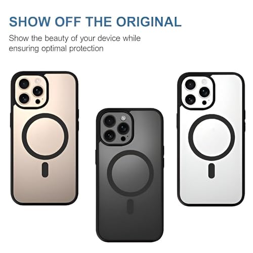 Image of Compatible with iPhone 16 Pro Case [6.3 Inch] with Black Border | Compatible with Mag-Safe Clear Cover | Anti-Yellowing | Slim Fit & Enhanced Protection