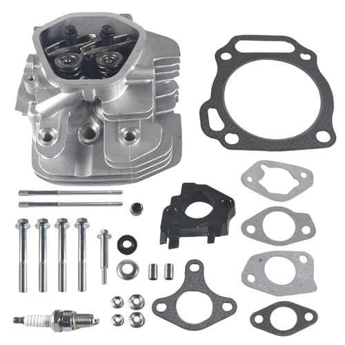 Assembled Cylinder Head Kit fit for Honda GX340 GX390 11HP 13HP Engine, Includes Rockers Valves Springs Gaskets Bolts & Spark Plug