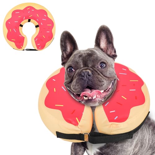 Image of MIDOG Inflatable Dog Cone, Donut Recovery Collar After Surgery, Medium+