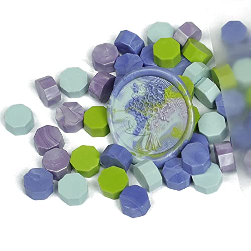 Da Mi An シーリングワックス 100粒 ミックス 封蝋 エンベロープ ワックス ステッカー ワックス ビーズ 12.5cm1cm