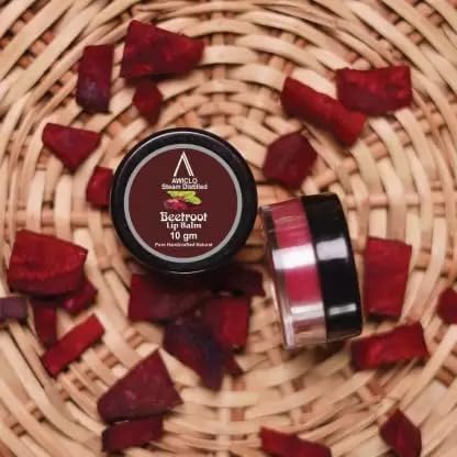 Image of Awiclo Nature's Science Beetroot Lip Balm,100 Percent Organic Lip Balm With Shea Butter, Cocoa Butter & Almond Oil, For Both Men & Women, Purple, 10 G (Pack Of 2), Pink