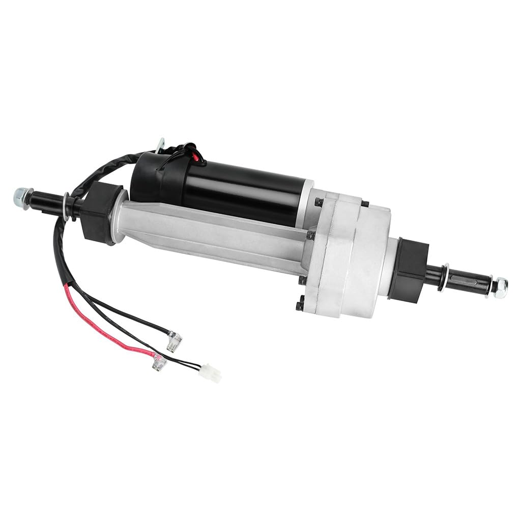 DC 24V 350 Brush Motor Transaxle 3650RPM Differential Axle Electromagnetic Brake Deceleration Motor for DIY Electric Go Kart Mobility Scooter Wheelchair Trolley Tricycle Lawn Mower