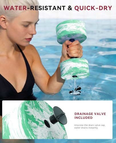 HAPBEAR 3-in-1 Adjustable Water Weights for Pool Exercise, Dumbbell&Barbell - image 4