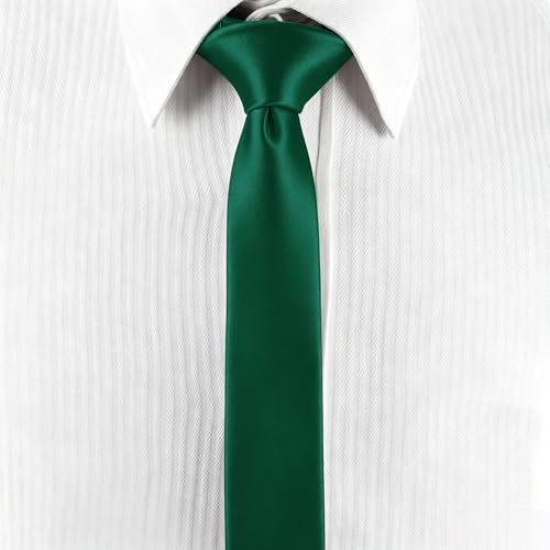 Image of Landisun Black Tie Men Women Solid Skinny Ties Slim Ties Satin Tie