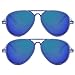 OWL Aviator Sunglasses for Boys Girls Kids Toddler Youth Stylish Set of 2 Blue Shades Mirrored Party Pack