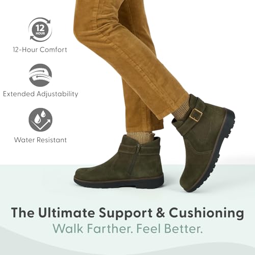 Orthofeet Women's Orthopedic Scarlett Slip-On Shoes with Zipper Closure2