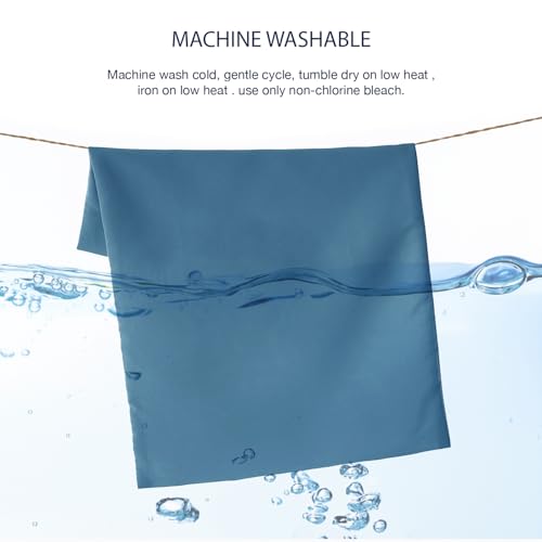 Image of EXQ Home Toddler Pillowcases Zippered 13x18 Travel Pillow Case Set of 2, Small Pillow Case Fits Baby Pillow Sized 12x16, 13x18, Kids Pillowcases 2 Pack Machine Washable (Misty Blue)