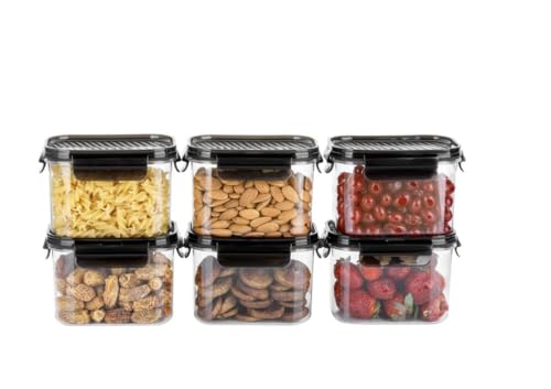 Image of RECLUSE 700ml food storage container Air Tight 100% Unbreakable Container Lock System Kitchen Storage Container, BPA-Free, Plastic Canisters with Durable Lids Ideal for Cereal (pack of 2)