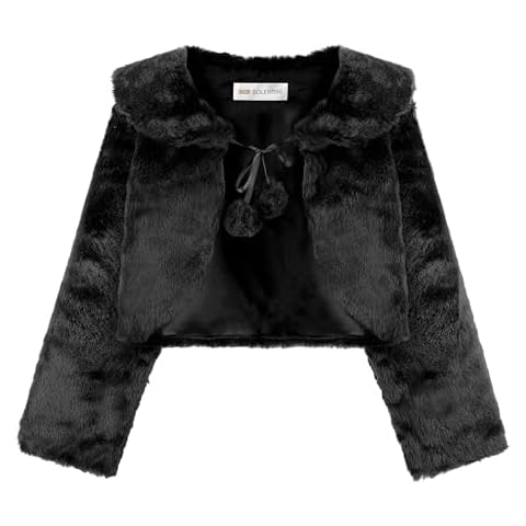 Bolerose Girls Cosy Faux Fur Bolero Jacket Cover