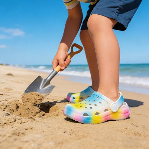 Image of vibdiv Boys Girls Clogs Kids Garden Shoes Unisex Child Cartoon Slides Sandals Beach Slipper Indoor Outdoor(Toddler /Little Kids /Big Kids)