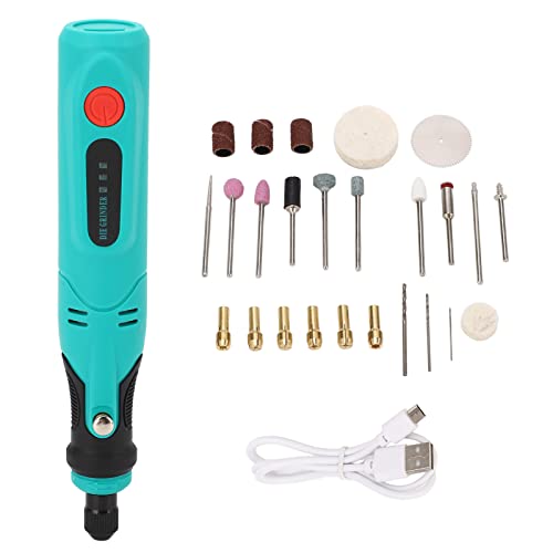 Mini Cordless Rotary Tool Kit, 5000 10000 15000RPM 3 Gear USB Rechargeable Power Rotary Tool, ordless Engraving Grinding Pen for Sanding, Polishing, DIY Project