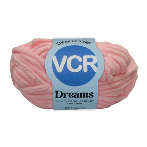 Image of VCR Neon Pink, 100 Grams Hank, 60 Meters Length, Premium Polyester Ball for Crochet and Knitting, Pack of 1 Yarn, Soft and Bulky Fur Suitable for DIY