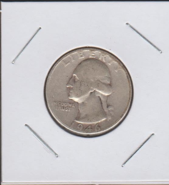 1946 D Washington (1932 to Date) (90% Silver) Quarter Fine