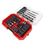 GOWENIC Bohrer-Set für den Möbelbau |15-teilige Holzbearbeitungs-Bits mit 1/4-Zoll-Sechskantschaft-Fasenwerkzeug