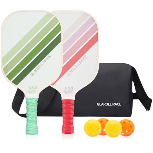 Lot raquette de pickleball fibre de verre et balles intérieur