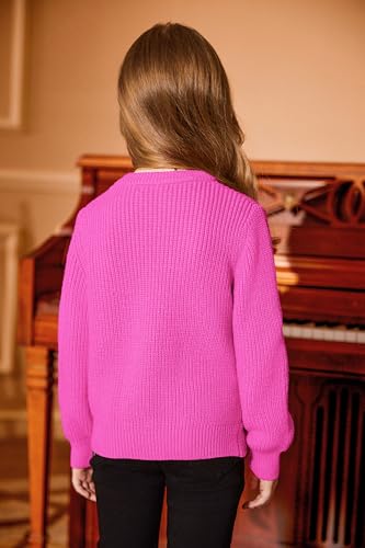 Image of Arshiner Girl's Sweaters Kids Twist Front Cute Pullover Knitted Jumper Fall Winter Clothes