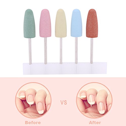 Set de 5 piezas de fresas para cutículas de silicona para uñas miniatura 2