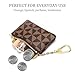 Veki Coin Purse Change Mini Purse Wallet With Key Chain Ring Zipper for Men Women Fashionable Bag Key Chain Pendant Leather Classic Clutch Purse(Brown)