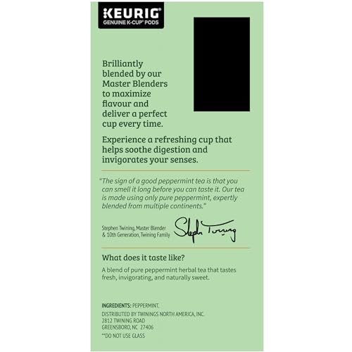 Twinings TWI-002 Pure Peppermint Herbal Tea K-Cup Pods thumb #3