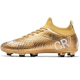 scarpe calcio cr7 bianche SUOLA ESTERNA ROBUSTA: Le nostre suole esterne flessibili in TPR hanno un buon design e presentano tacchetti robusti per migliorare la trazione su prato e campi all'aperto.