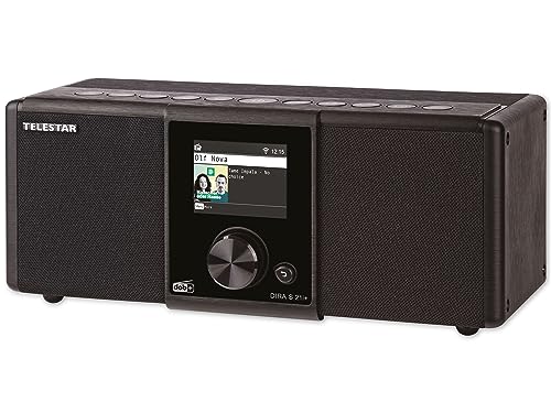 Telestar DIRA S 21i + – DAB+ / Internetradio (WLAN, Webradio, UKW/DAB+, USB Aufnahme, Stereo, Notfallwarnsystem, Bluetooth, Streamingdienste) – Schwarz