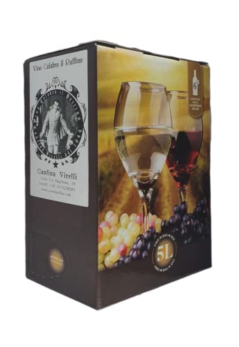 Vino Calabro il Puttino | Rosso | Botte del Contadino | Bag in Box da 5 litri | Cantina Virelli | Cutro | Non filtrato | Artigianale (5 litri)