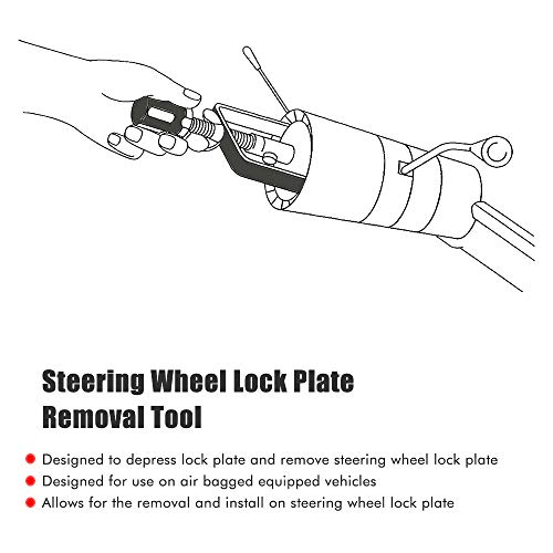 A Abigail Steering Wheel Lock Plate Removal Remover Tool #TOP2