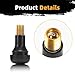 WEBBYBEAR 160 Pieces TR413 Valve Stems Tubeless Rubber Snap-in Valve Stems, for 0.453 inch Rim Holes on Standard Vehicle Tires, Black, Standard Length, Replacement for Car Tubeless Rims