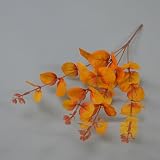 KiraKira Künstliche Eukalyptusblumen, lebensechte künstliche Pflanzen, Innen- und Außenbereich, UV-beständig, Herbst-Blumendekoration, Wohnzimmer, Garten, Wand (Cola-Zucker)