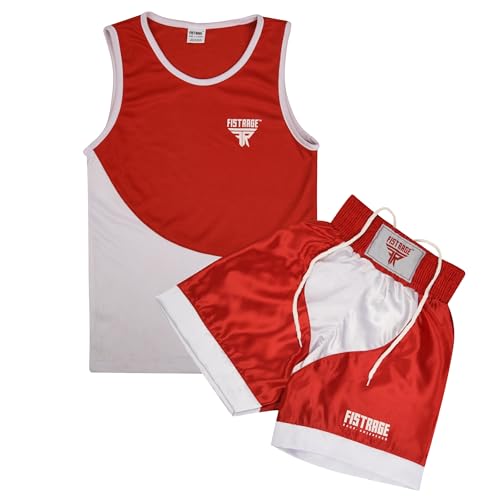 FISTRAGE Kids Boxing Top and Trunks Shorts Set, 2 Piece Training uniform for 03 to 14 Years of Kids