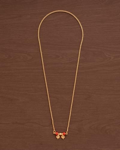Image of Radha's Creations Golden Brass Mangalsutra Length 30.00 inches for Women