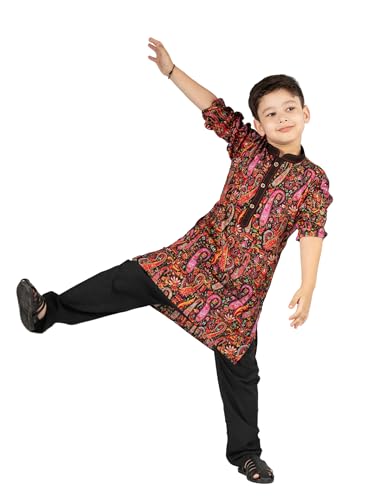 Ensemble pyjama kurta garçon Vastramay tenue légère en crêpe pour mariages et fêtes d'été