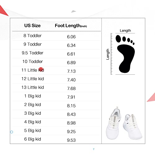 Runside Kids Sneakers Lace-Up Running Tennis Athletic Shoes For Boys&Girls (Toddler/Little Kid/Big Kid) White #TOP6