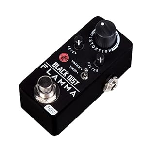 The FC19 black distortion pedal provides a warm, smooth, vintage tone. This mini guitar pedal provides vintage and turbo two different effects modes to choose from. It has a compact size with durable metal shell. Ture Bypass provides transparent tome...