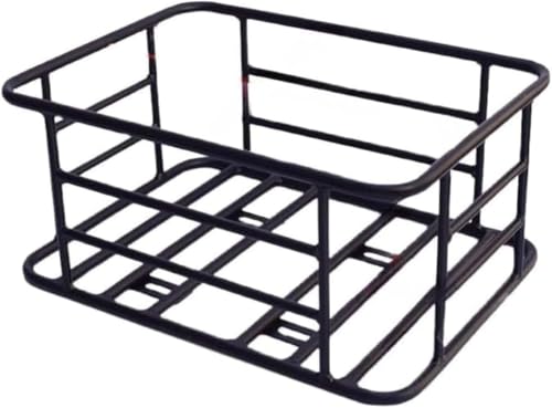 MLTUN MAKAN 取り外し可能な金属製自転車リアバスケット、リアバスケット、自転車カーゴバスケット、荷物小包ラック荷物ラック、 (大きい)