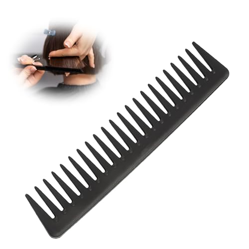 wilcractk Peine de ABS - Premium a Prueba de Roturas para Cabello y Barba - 19cm, Dentado Grueso, Peinado Hombres y Mujeres - Diseño Portátil para Peinado Diario y de Viaje
