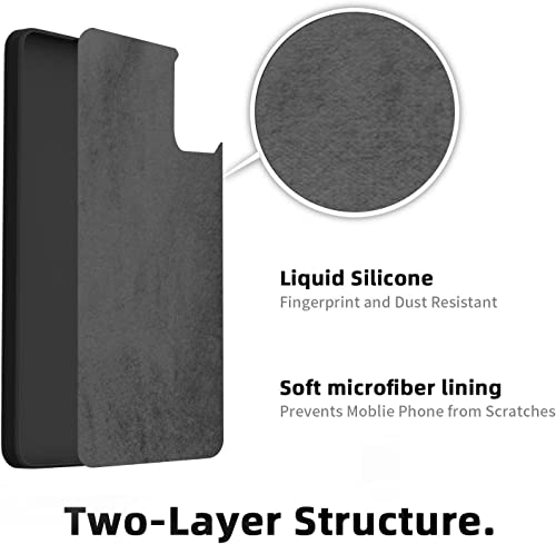 Image of DIZORO Microfiber Candy Case Compatible for Vivo V27 5G Smooth Touch Cushion Liquid Soft Silicone Gel Rubber Phone Cases Non-Slip Full Body Protective Shockproof Back Cover - Black